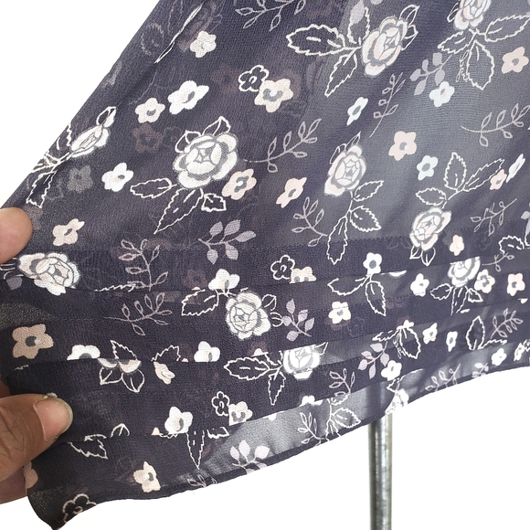 VS Angels Floral Semi Sheer Baby Doll Negligee Lg - Picture 8 of 10